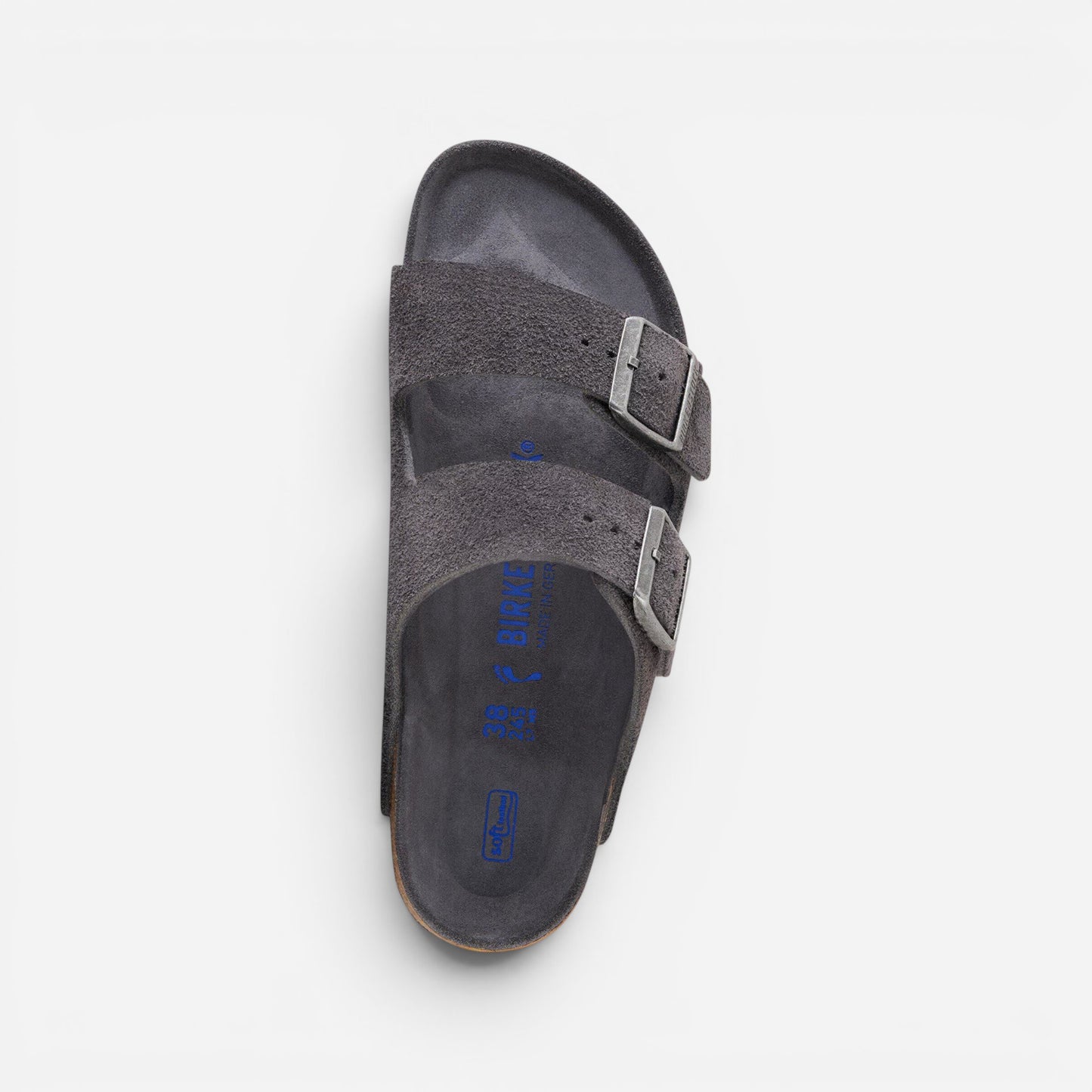 Arizona Soft Footbed Charcoal Suede Leather Narrow