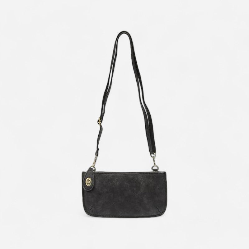 Lux Crossbody Wristlet Clutch Chestnut