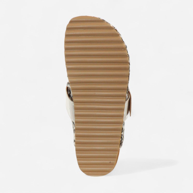Woven Clog Pewter Silver