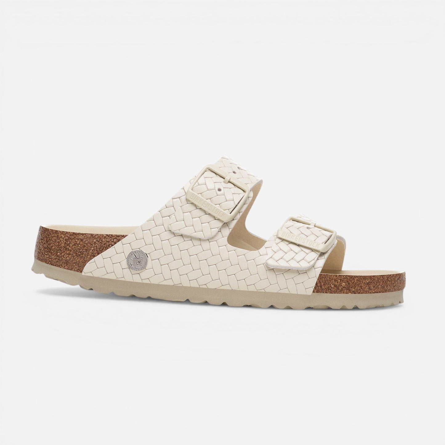 Arizona Ecru Woven Embossed Leather Narrow