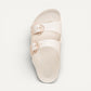 Arizona Kid's Eva Flower Buckle Eggshell Narrow