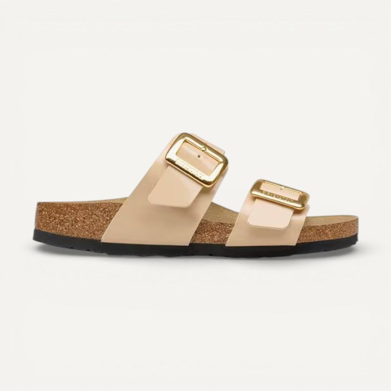 Sydney Luxe Buckle Sand Patent Birko-Flor Narrow