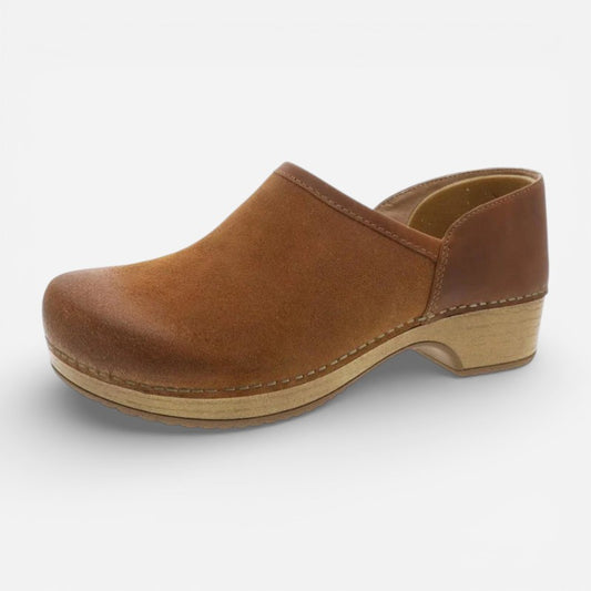 Brenna Tan Burnished Suede