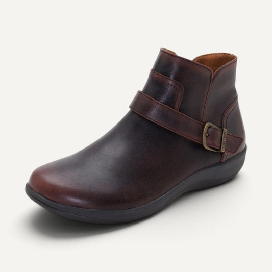 leah low boot cordovan