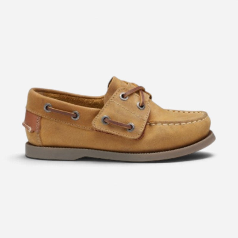 Little Kid's Zeke Boat Shoe Light Tain Oiled Full Grain Leather