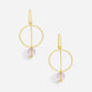 Refined Glass Drop Earrings Pink/Gold