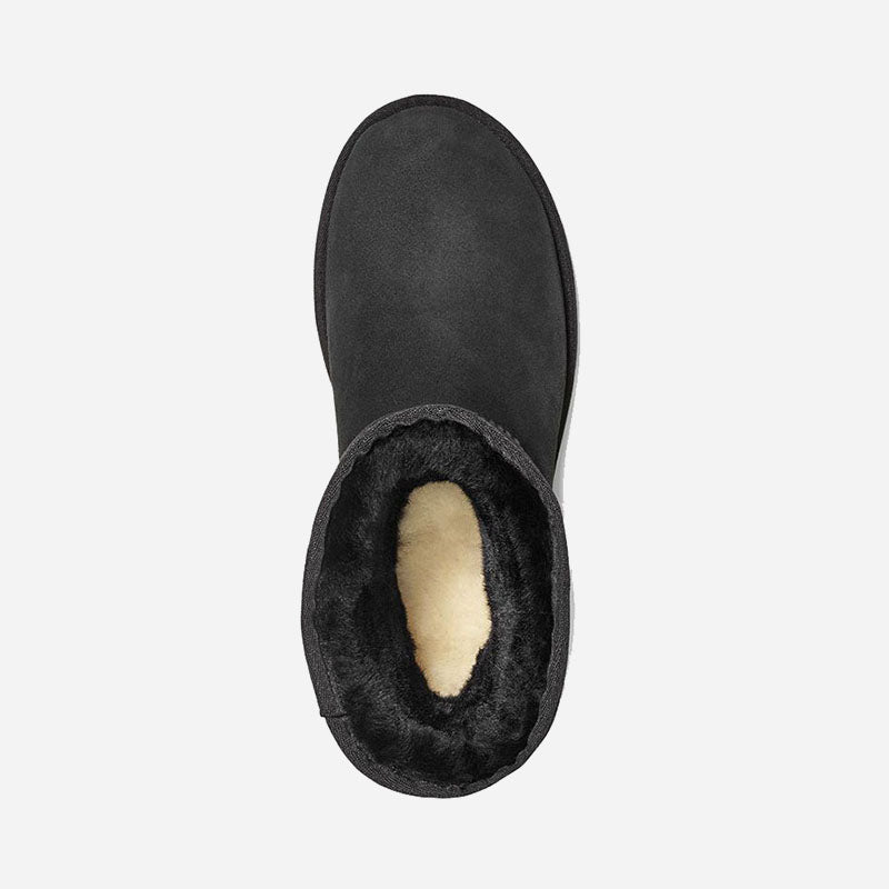 Men's Classic Short Sheepskin Boots Black