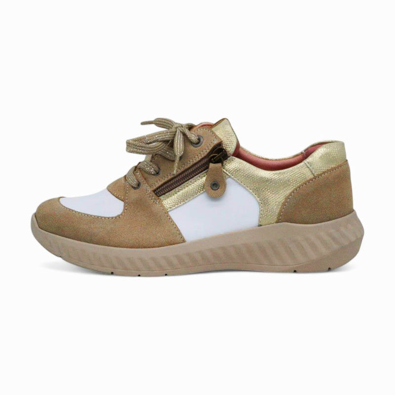 Women's Bilbao Zip Taupe/White