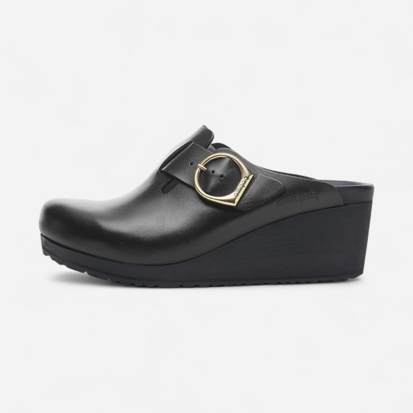 Fanny Black Leather Narrow