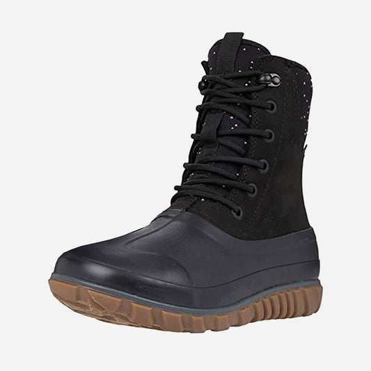 Classic Casual Tall Lace Leather Dark Grey