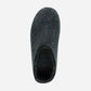Open Heel Leather Charcoal
