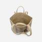 Jude Double Handle Tassel Jute Fiber Tote Neutral Stitched Stripe