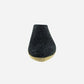 Open Heel Leather Charcoal