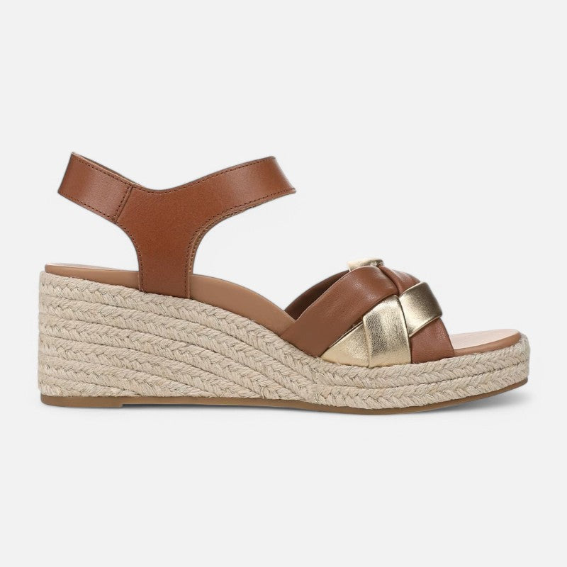 Saratoga Tan/Gold Leather