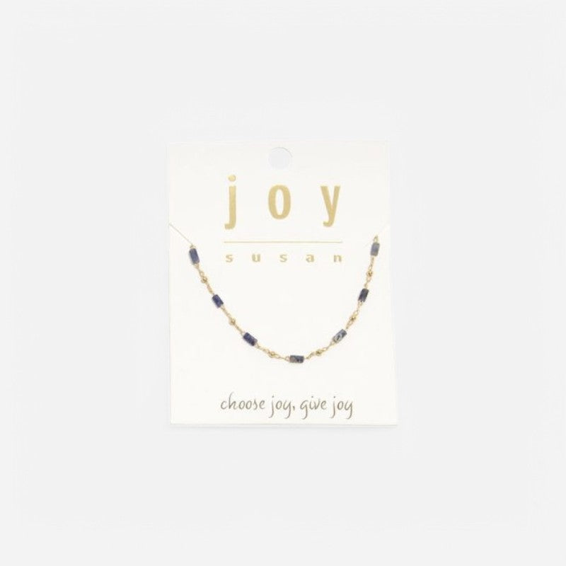 Bar Beads Necklace Blue